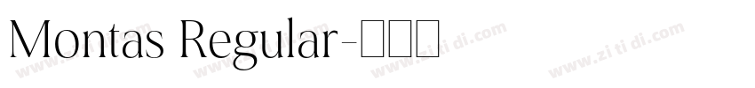 Montas Regular字体转换